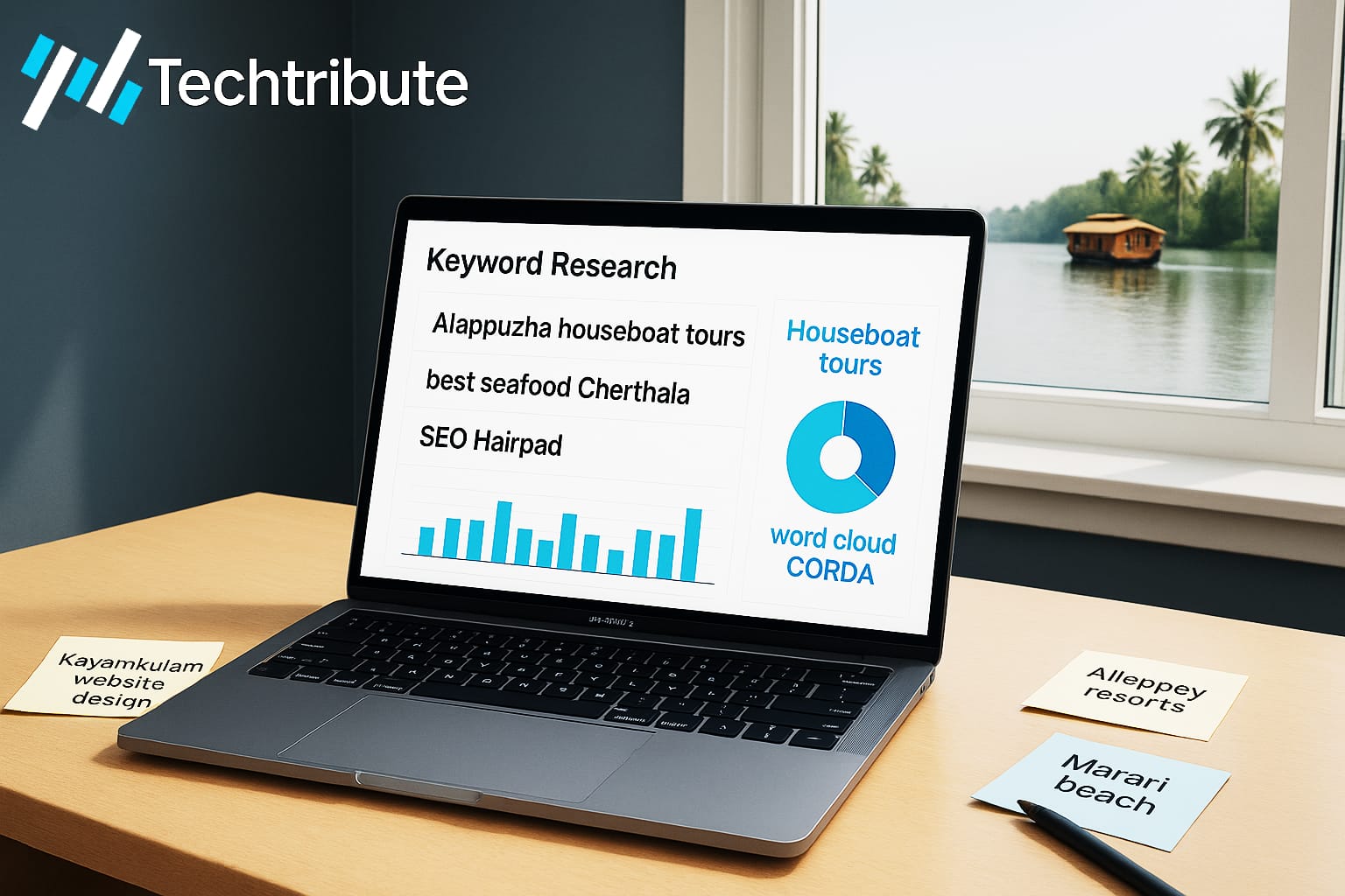 Improving SEO with google analytics tools, Alappuzha houseboat tours keyword planning